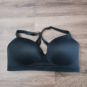 Soma Enbliss Luxe Wireless Lace J Hook Bra Size 38D Solid Black Wire Free